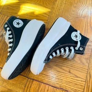 CONVERSE Black Hi Top All Star Move Platform Sneakers